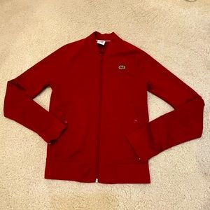 NWOT Rare Burgundy Lacoste LIVE Full Zip Sports Jacket, size S